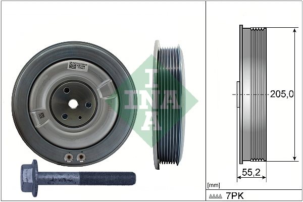 Zestaw koła pasowego wału korbowego do Volvo, 544 0506 20, INA w ofercie sklepu e-autoparts.pl 